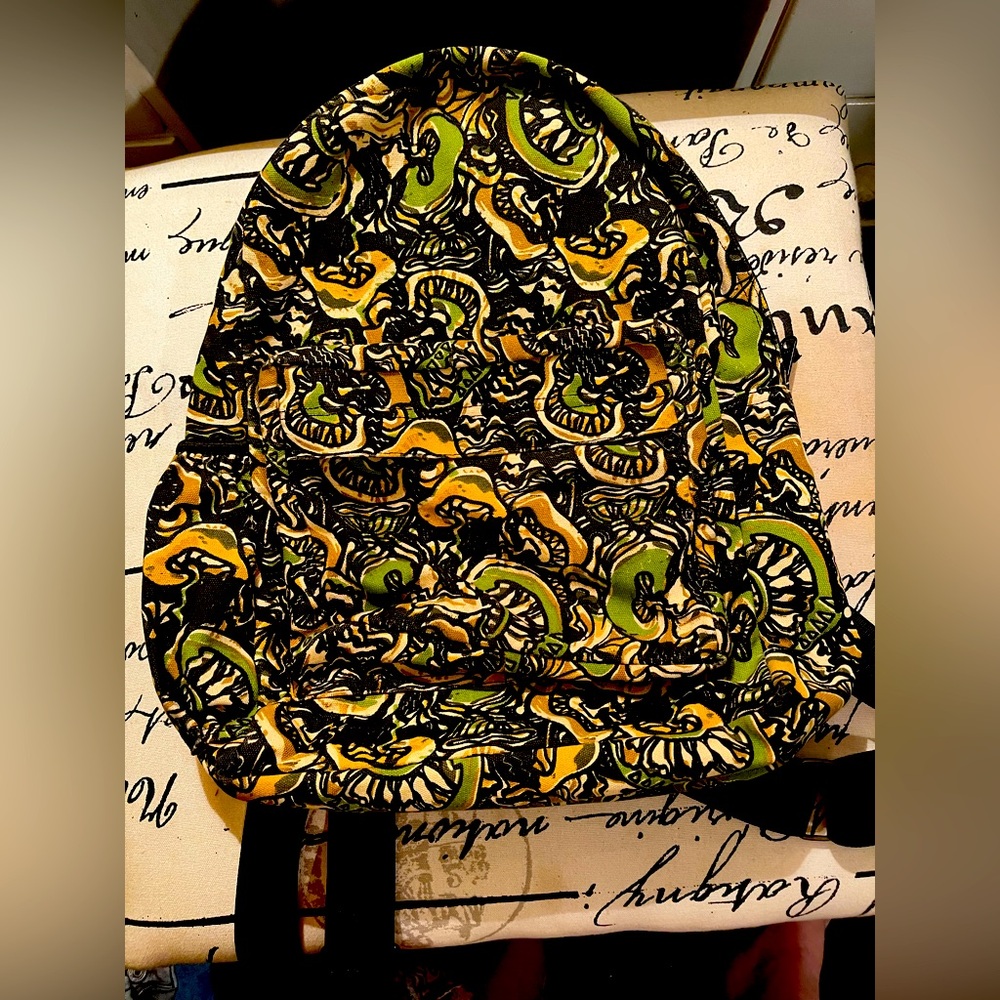 Vibrant Mushroom Patterned Backpack